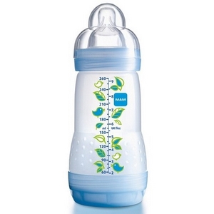 MAM First Bottle 260 ml. sutteflaske, BPA fri, 80% mindre kolik! Dreng